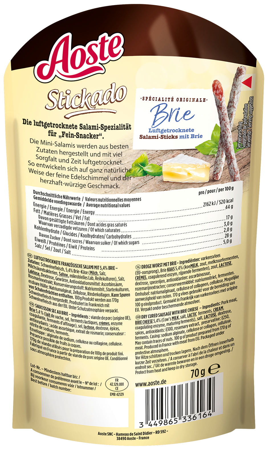 Stickado Aoste Online-Shop – Exquisite französische Salami-Spezialitäten – Aoste.de