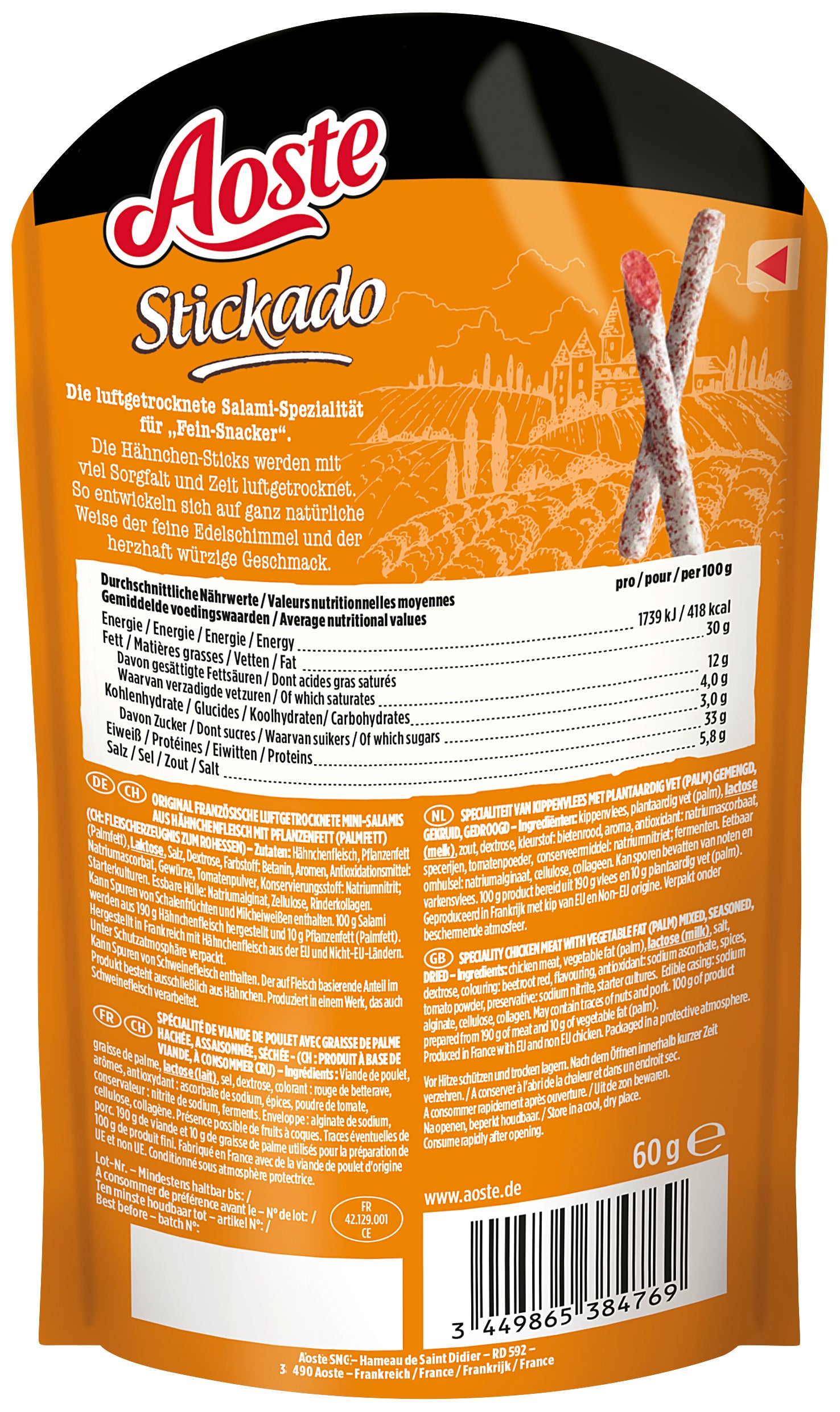 Stickado Aoste Online-Shop – Exquisite französische Salami-Spezialitäten – Aoste.de